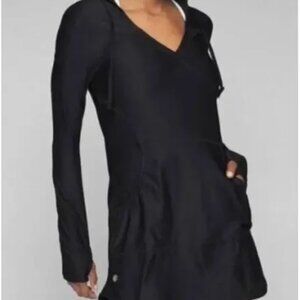 ATHLETA Wick-It Wader Coverup, Gray, SIZE L